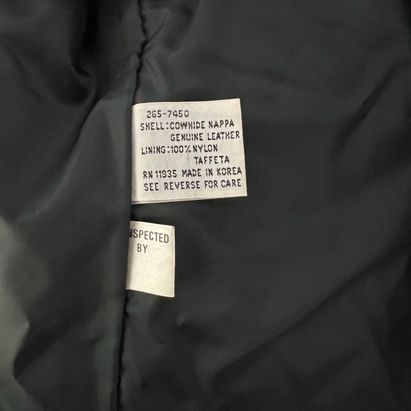 Vintage Black Leather Jacket Small - Picture 5 of 6